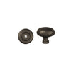 Textured Bronze Oval Knob with Plate