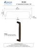 Textured Bronze Cabinet Bar Pull Handle - 6" C2C