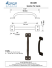 Textured Bronze Grab Bar Pull Handle