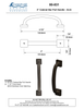 Textured Bronze Cabinet Bar Pull Handle - Arch - 4" C2C