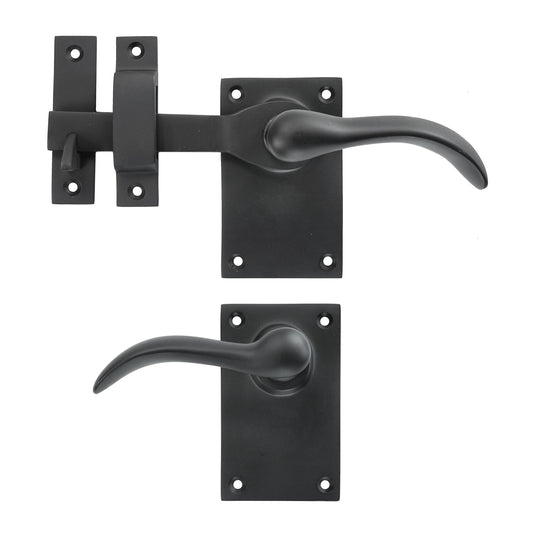 Bronze Square Lever Latch Set