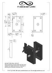 Bronze Case Latch Set - Square