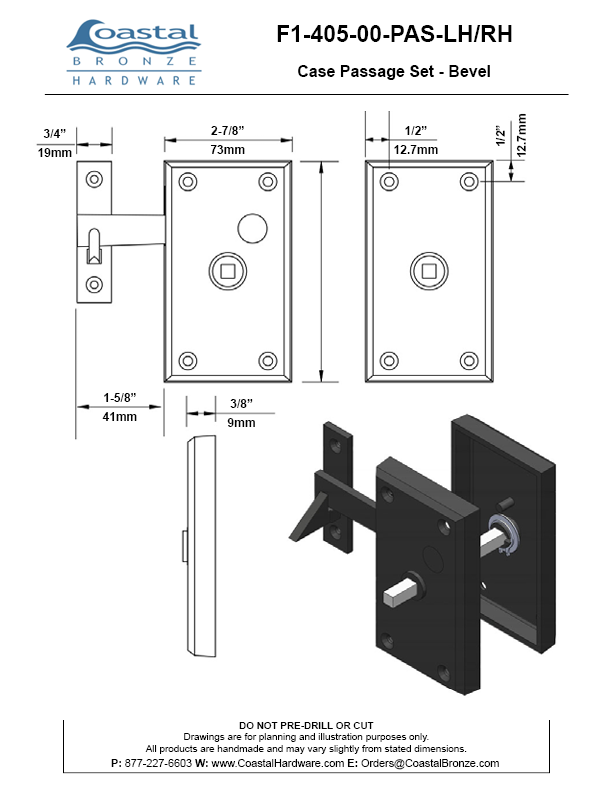 Bronze Case Passage Set - Bevel