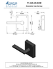 Bronze Reversible Case Latch Set