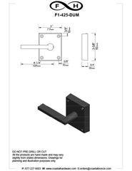 Bronze Reversible Case Latch Set