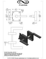 Bronze Reversible Case Latch Set