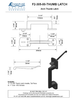 Bronze 8" Arch Thumb Latch