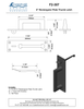 Bronze 8" Rectangular Plate Thumb Latch