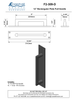Bronze 12" Rectangular Plate Pull Handle