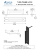 Bronze 12" Rectangular Plate Thumb Latch