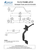 Bronze 8" Rectangular Thumb Latch