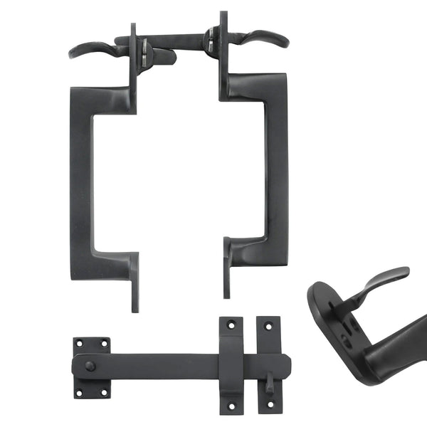 Bronze Arch Double Thumb Latch Set - Gate Kit