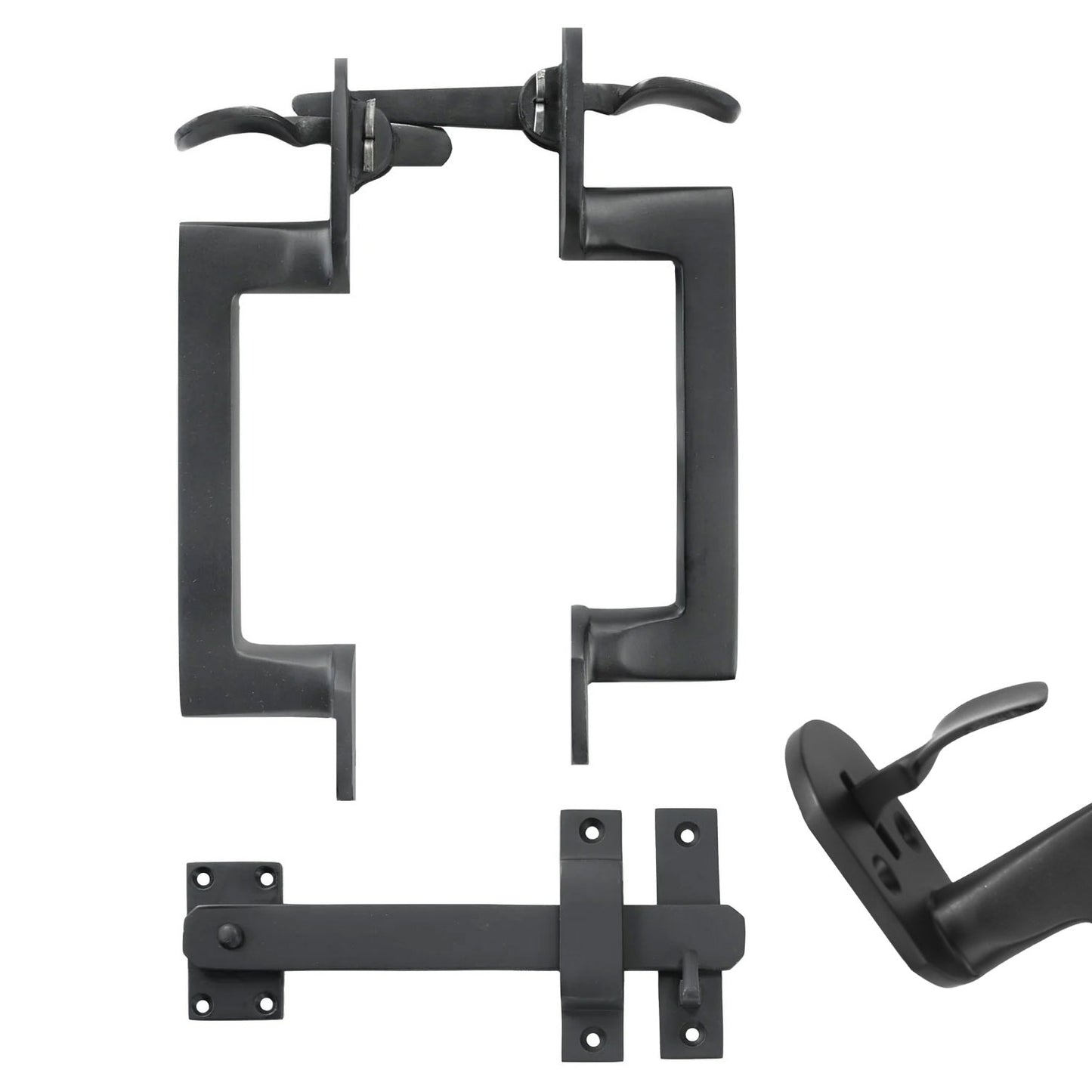 Bronze Arch Double Thumb Latch Set - Gate Kit