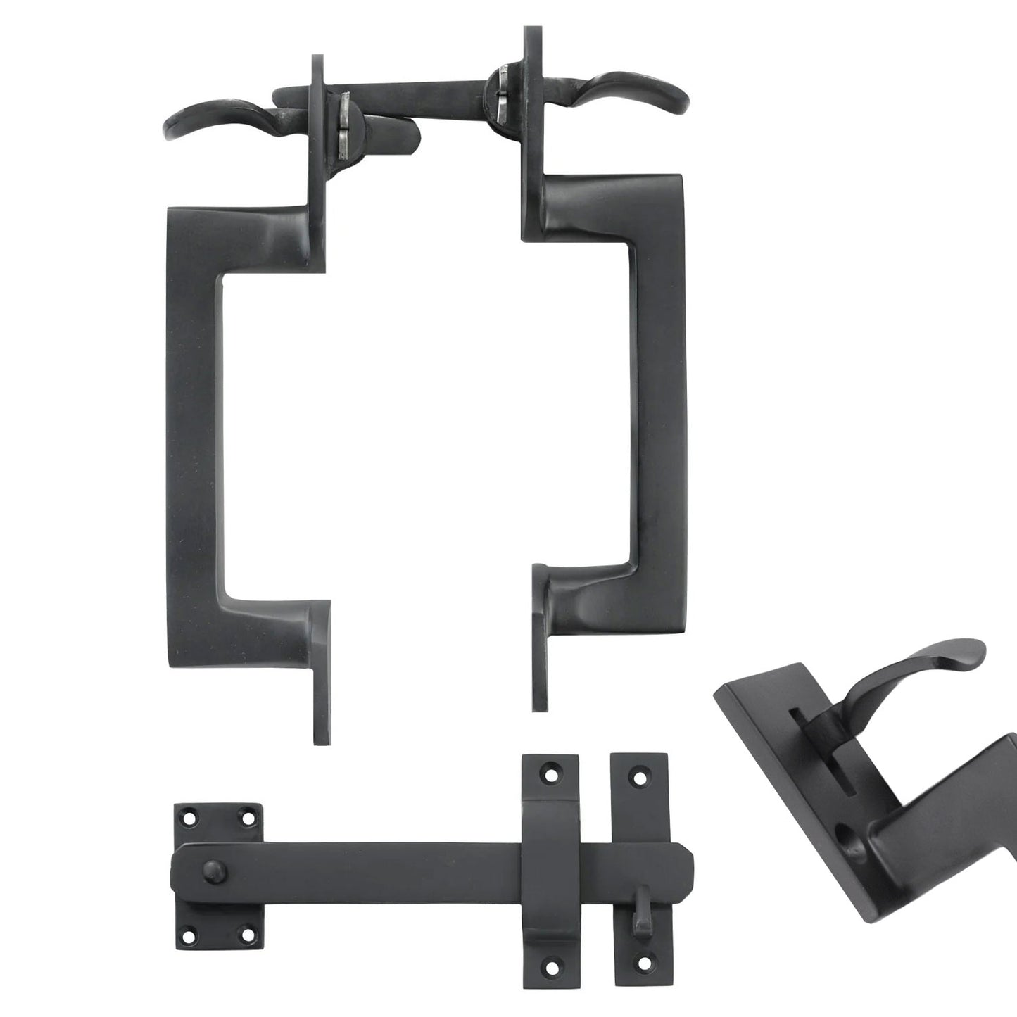 Bronze Square Double Thumb Latch Set - Gate Kit