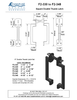 Bronze Square Double Thumb Latch Set - Gate Kit