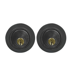 Bronze Round Deadbolt - Double Cylinder