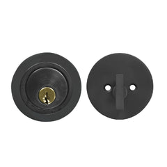 Bronze Round Deadbolt - Single Cylinder - With T-Turn