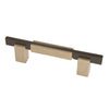 Bronze 4" C2C - Edge Two Tone - Contemporary Square Base Handle