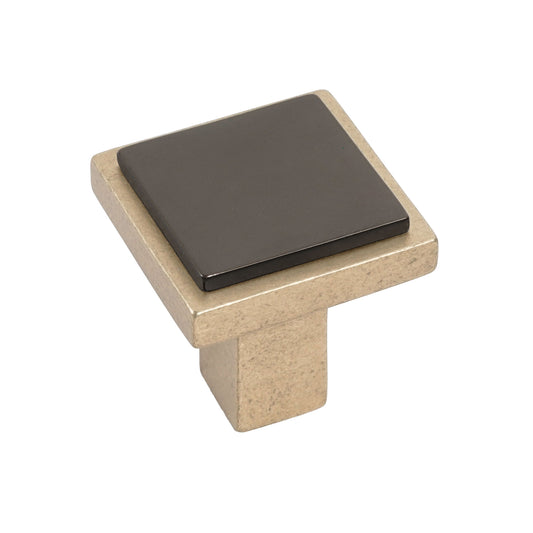 Bronze 1-1/4" - Edge - Contemporary Square Knob