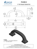 Bronze 3" C2C Curved Cabinet Pull