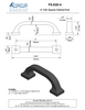 Bronze 4" C2C Curved Cabinet Pull