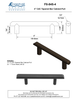Bronze 4" C2C Tapered Bar Cabinet Pull
