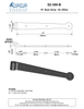 Brass 10" Bean Strap - 0" Offset