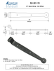 Brass 10" Bean Strap - 3/4" Offset