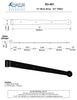 Brass 14" Bean Strap - 3/4" Offset