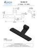 Brass 6" T-Hinge - 1-1/4" Offset