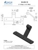 Brass 6" T-Hinge - 2-1/4" Offset