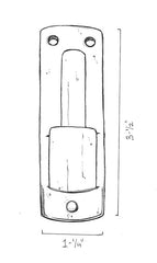 Brass Pintle on Plate - 3/4" Offset