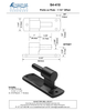 Brass Pintle on Plate - 1-1/4" Offset