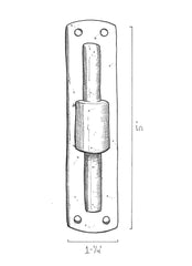 Brass Double Pintle on Plate - 3/4" Offset