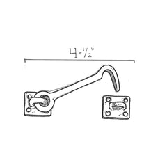 Brass 4-1/2" Cabin Hook