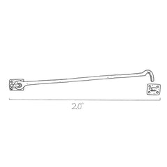 Brass 20" Cabin Hook