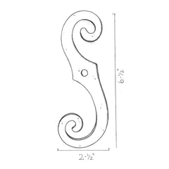 Brass Shutter Dog - S (Left or Right)