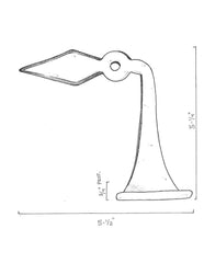 Brass Shutter Dog - Diamond Side (Left or Right)