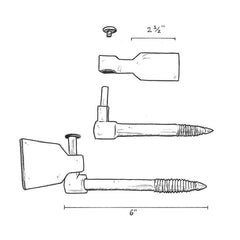 Brass Shutter Dog - French