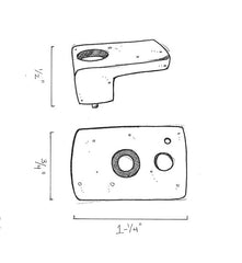 Brass Shutter Dog Stand Off