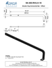 Brass Shutter Dog Horizontal Bar - Offset