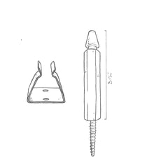 Brass Bullet Catch - 3-1/4"