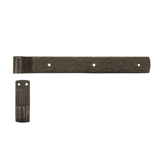 Textured Bronze 10" Shutter Strap - with Pintle 2-1/4" Offset
